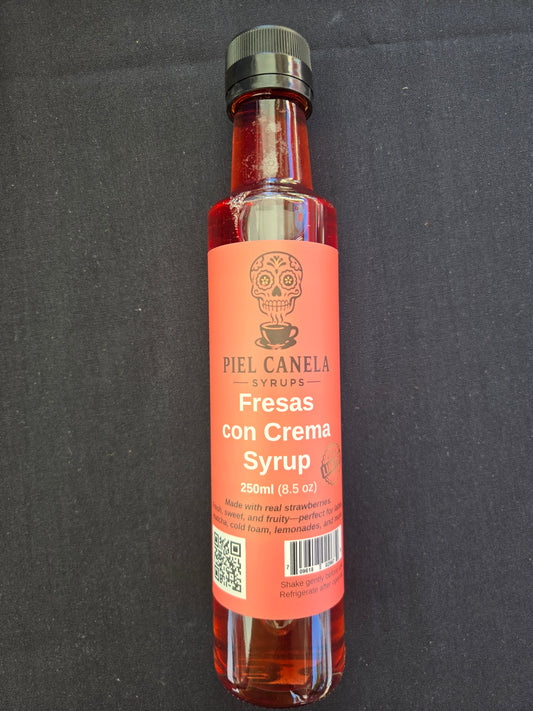 Fresas con Crema Syrup 250ml. (8.5oz)